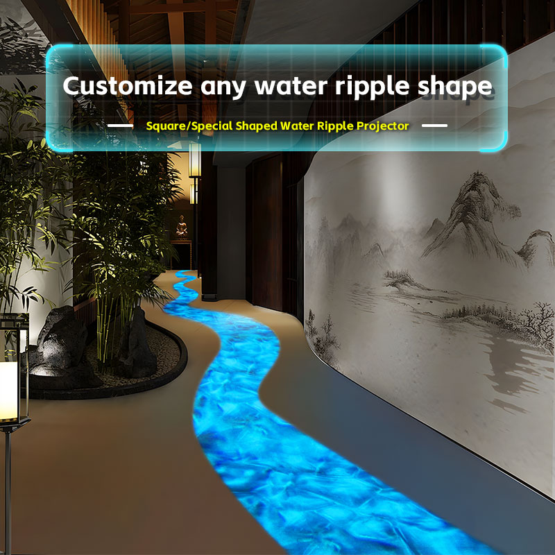 Outdoor Lighting Logo - Square Water Ripple Projector Dynamic Water