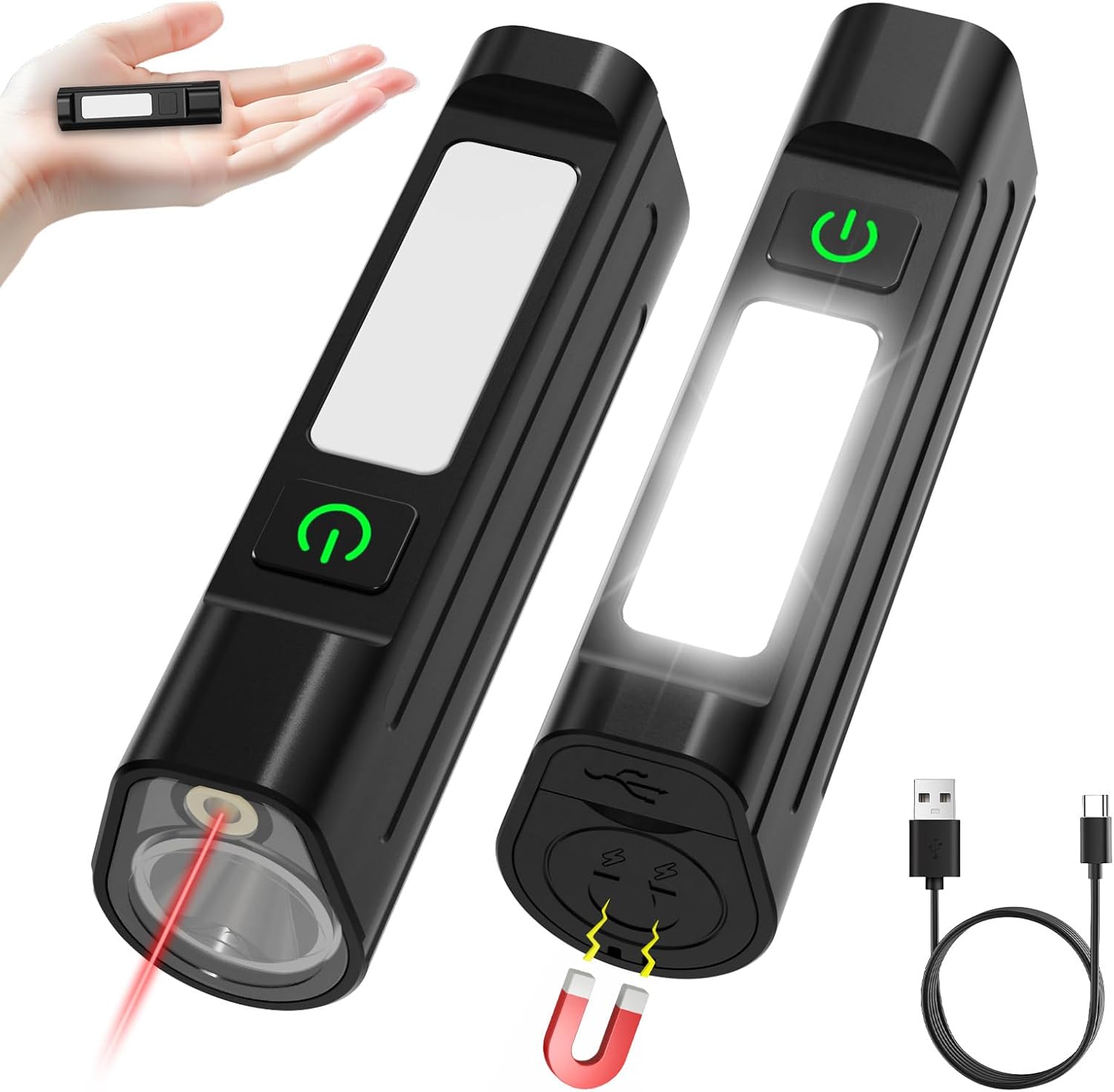 Outdoor Lighting Types - Portable LED FlashlightWaterproof Front Warning Work