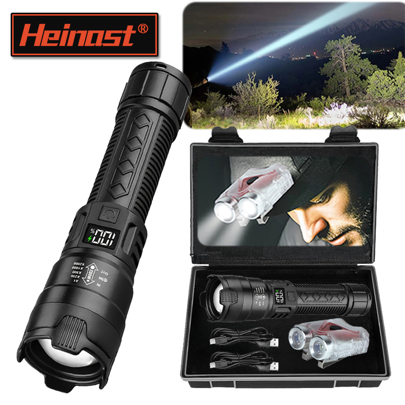 Outdoor Lighting Types - Ultra Bright LED Flashlight 2000LM Type-C