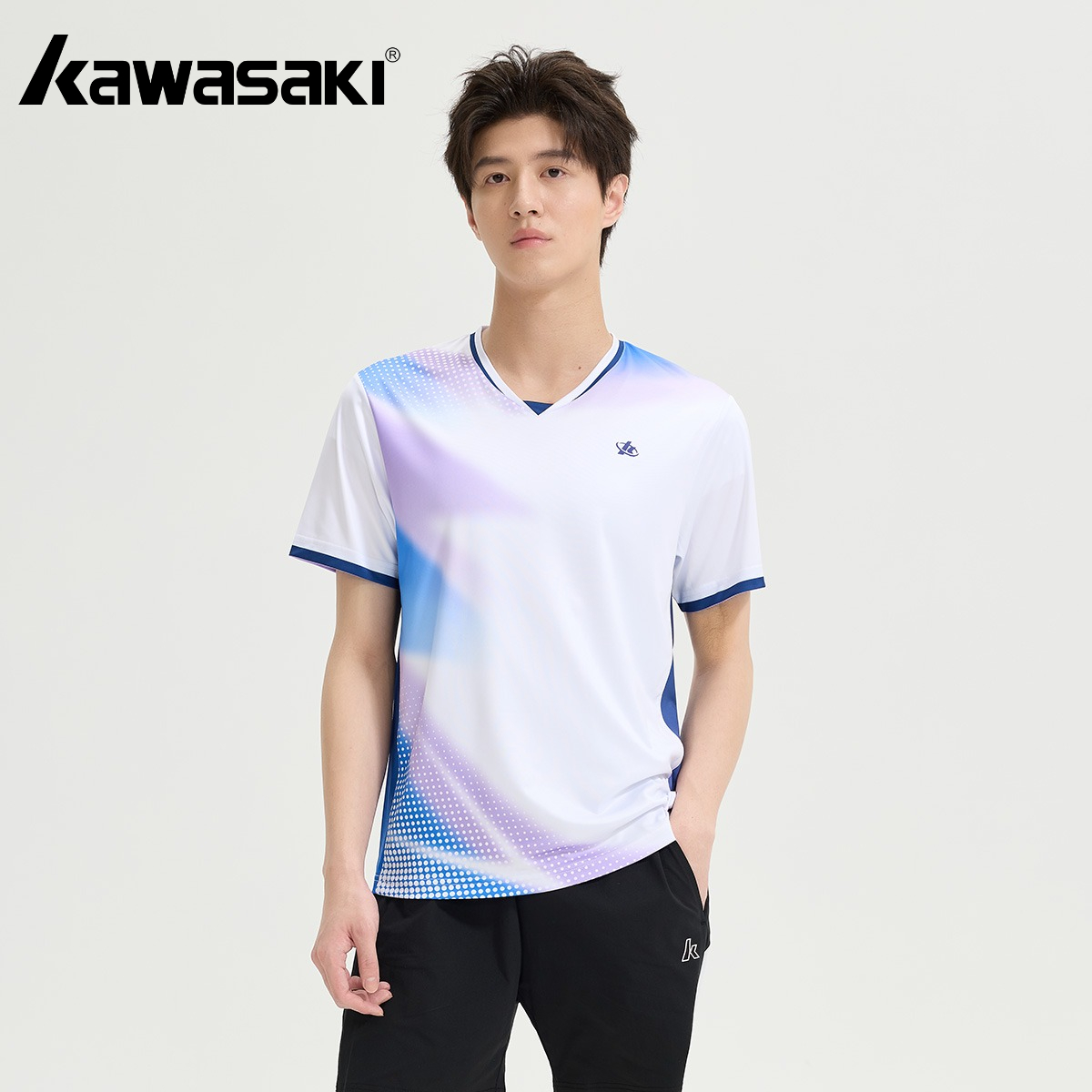 Outdoor Lighting Jersey - Kawasaki Badminton Short Sleeves for Men