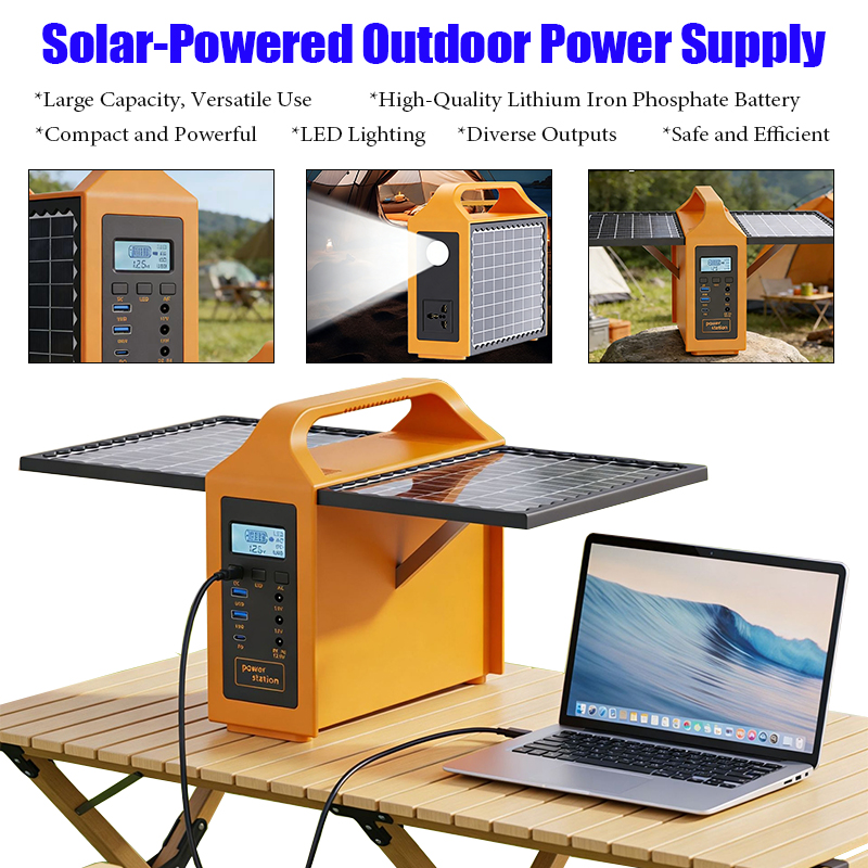 Outdoor Lighting Solar Panel - 150W Portable Solar Power Station with