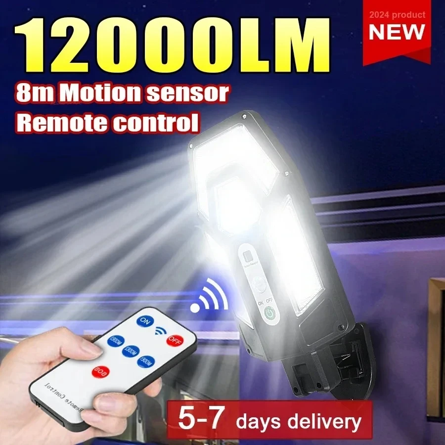 Outdoor Lighting Types - 12000LM Powerful Solar Wall Lamp with