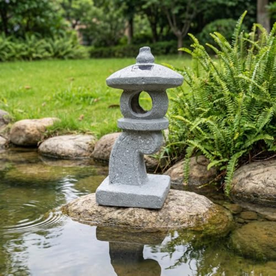 14'' High Asian Solar-Powered  - đánh giá và giá Outdoor Zen Lighting