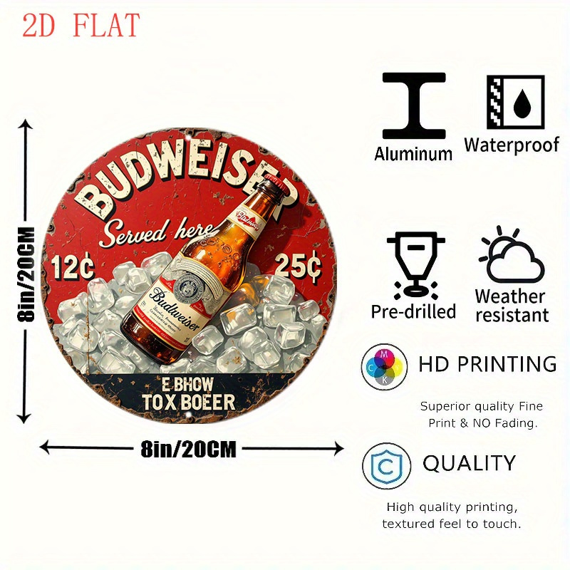 1pc Vintage Beer Logo Metal Wa - đánh giá và giá Outdoor Lighting Logo