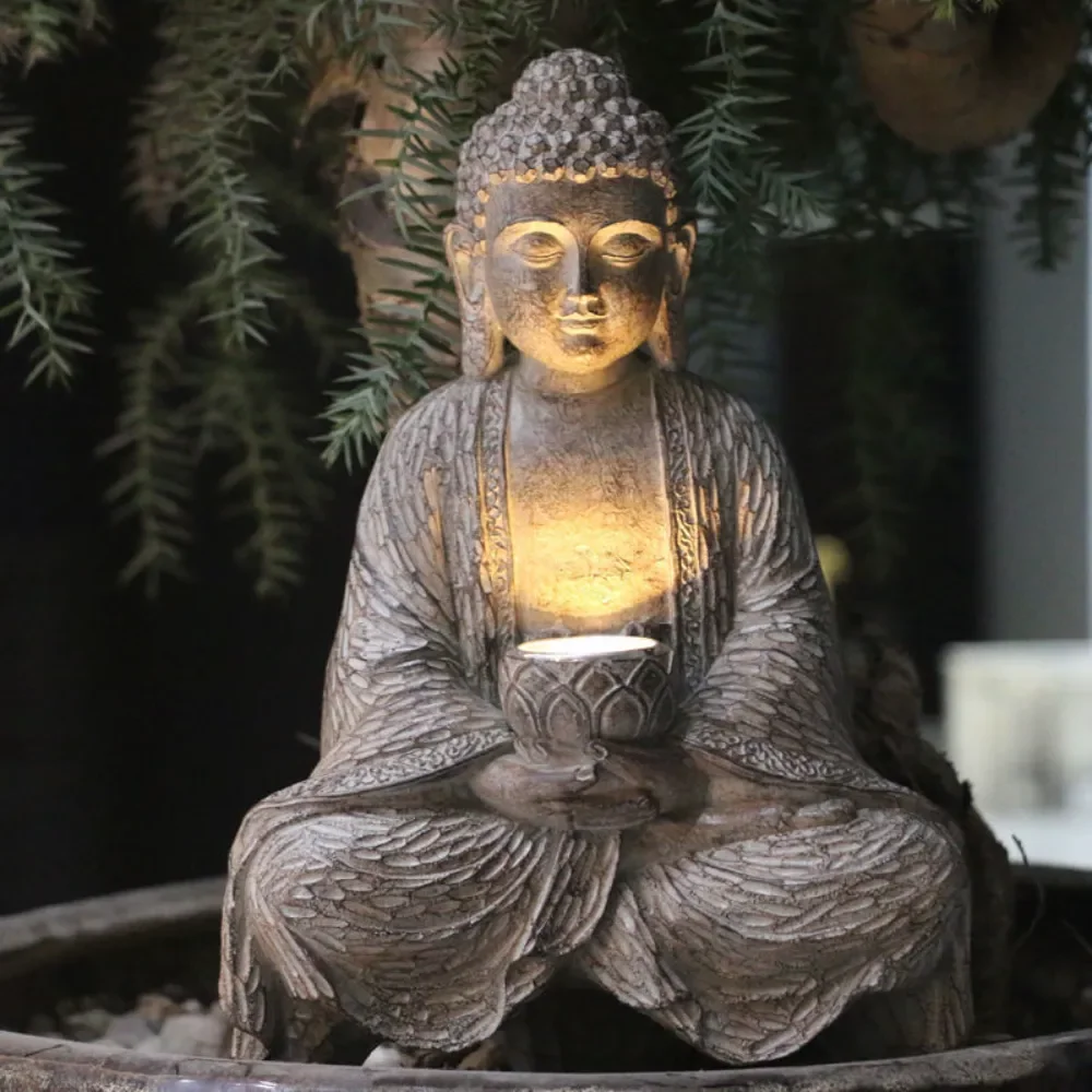 Outdoor Solar Buddha Statue Li - đánh giá và giá Outdoor Zen Lighting