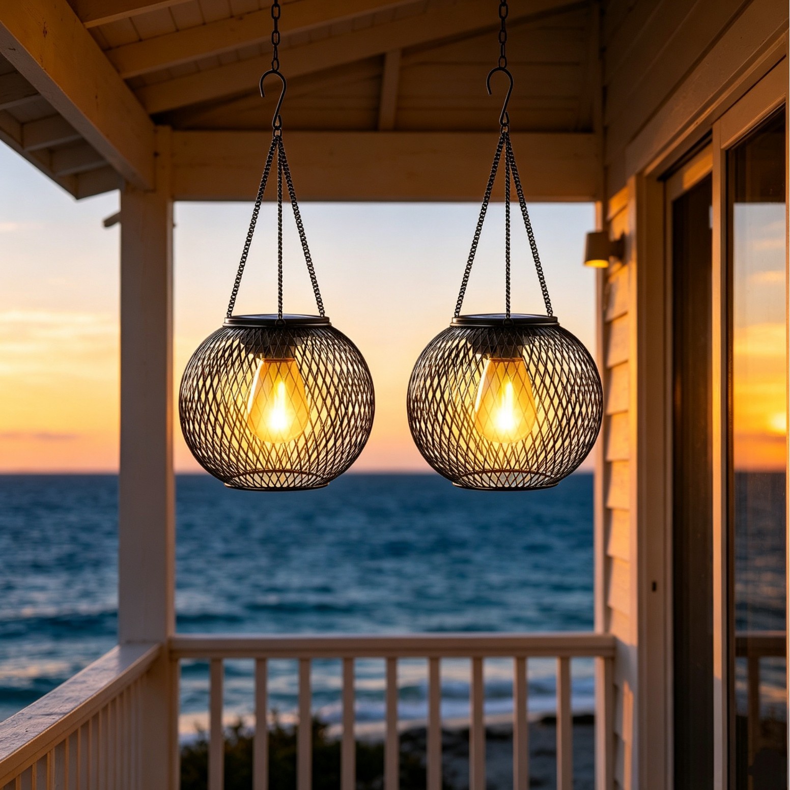 Solar Powered LED Hanging Floo - đánh giá và giá Outdoor Lighting And Landscape