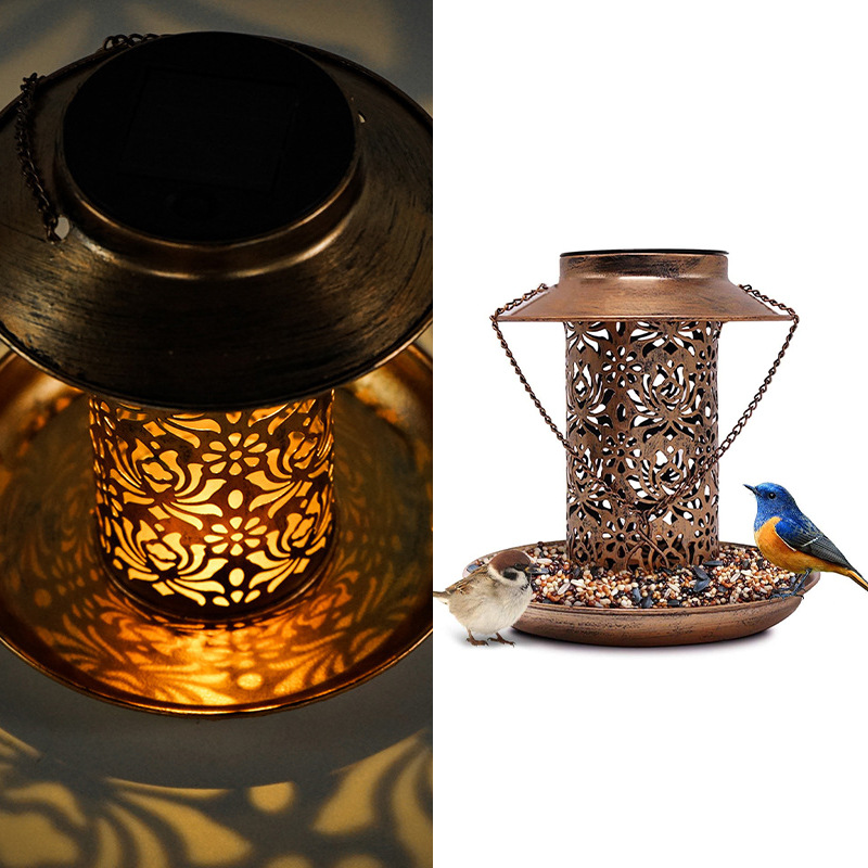 Solar Bird Feeder Metal Outdoo - đánh giá và giá Outdoor Lighting Ideas For Backyard