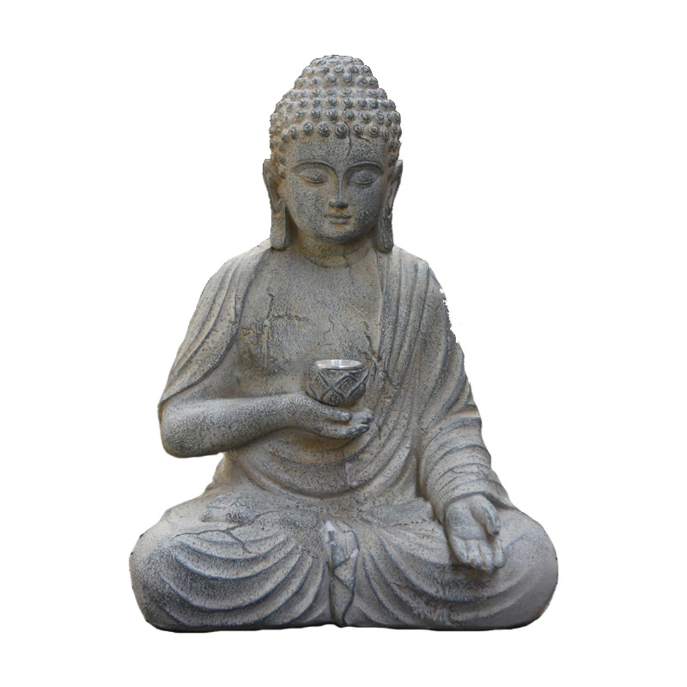 Resin Solar Buddha Statue Scul - đánh giá và giá Outdoor Zen Lighting