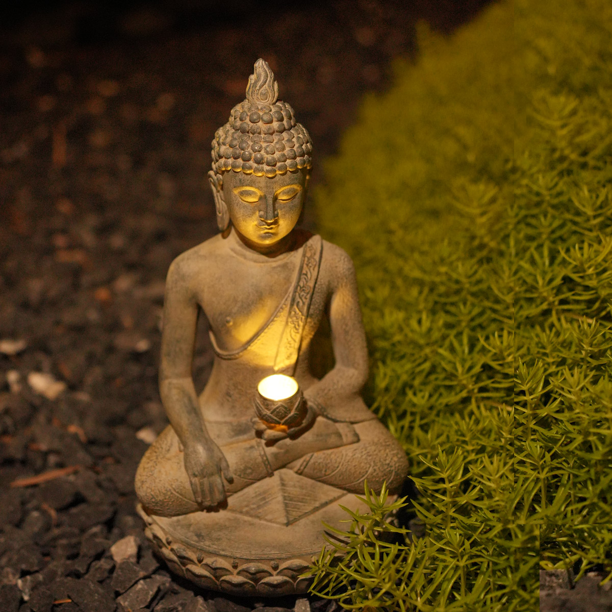 Zen-Inspired Solar-Powered Bud - đánh giá và giá Outdoor Zen Lighting