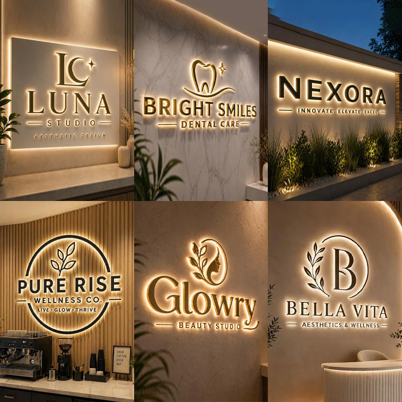 Custom Business Logo Backlit M - đánh giá và giá Outdoor Lighting Logo