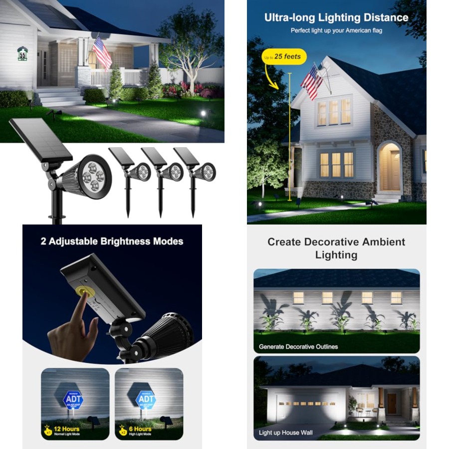 Solar Spotlights Outdoor Water - đánh giá và giá Outdoor Lighting And Landscape