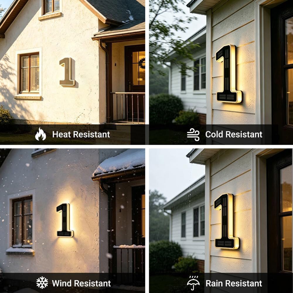 12cm Solar Outdoor House Numbe - đánh giá và giá Outdoor Lighting Solar Panel