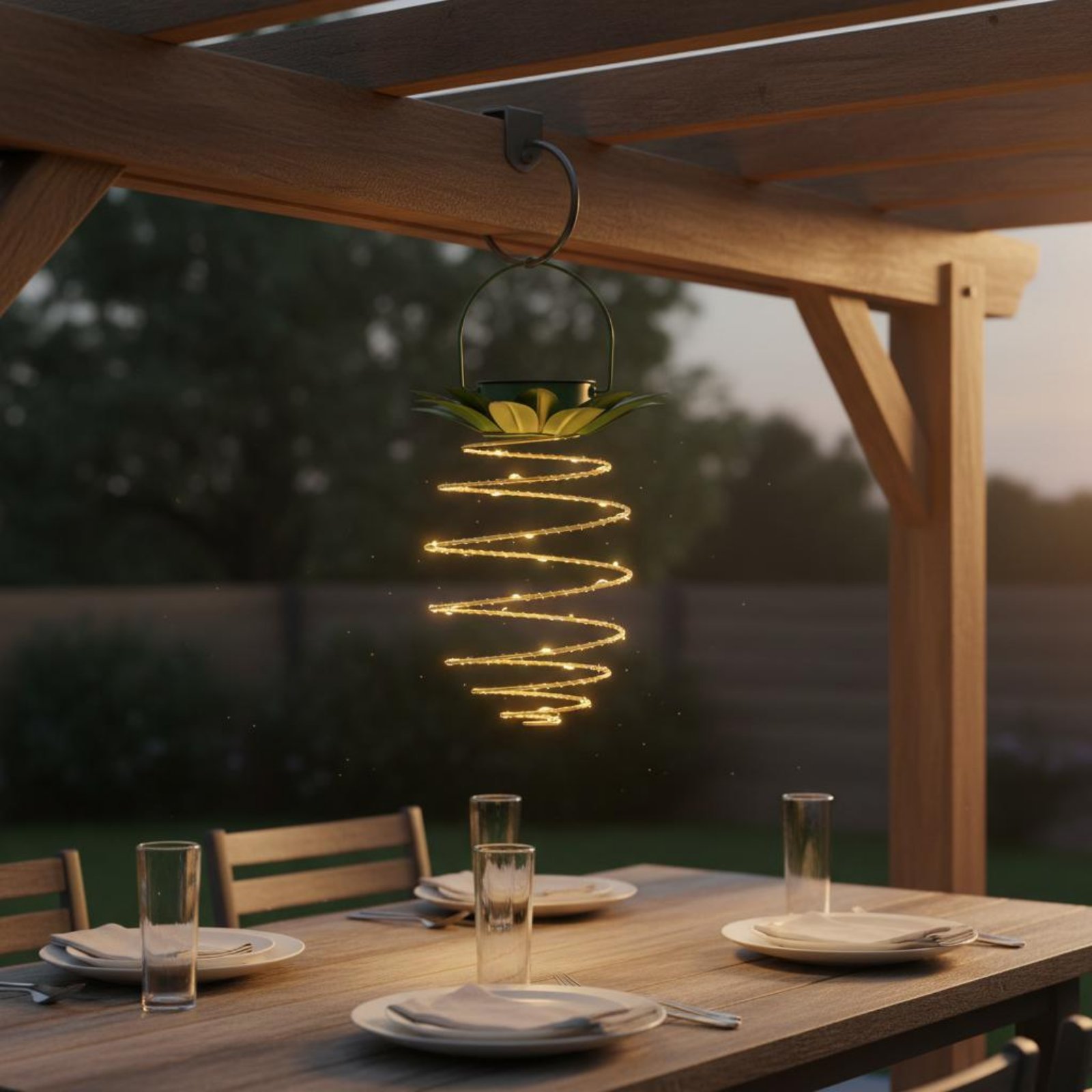 2 Pieces Solar Pineapple Lamp  - đánh giá và giá Outdoor Lighting And Landscape