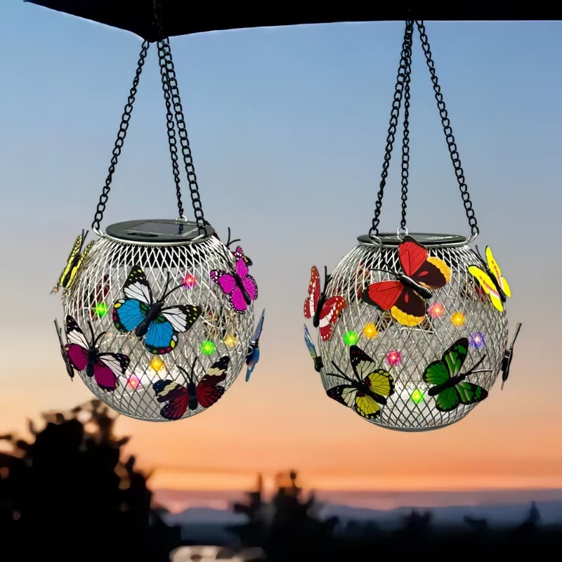 Solar butterfly hanging light  - đánh giá và giá Outdoor Lighting And Landscape