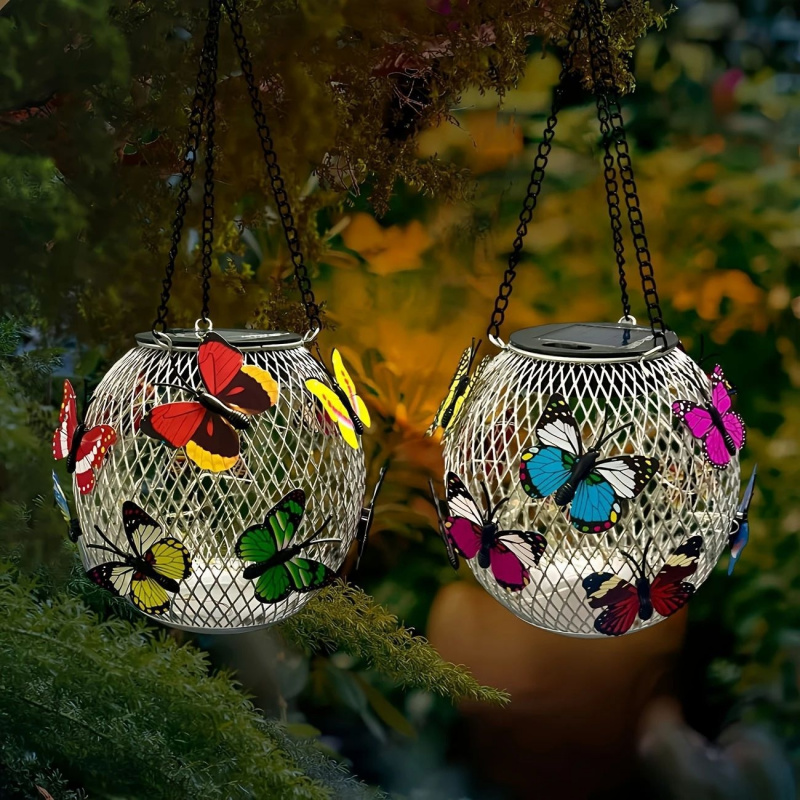 Solar butterfly hanging light  - đánh giá và giá Outdoor Lighting And Landscape
