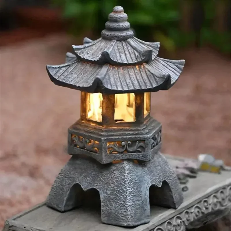 Solar Japanese Pagoda Lantern  - đánh giá và giá Outdoor Zen Lighting