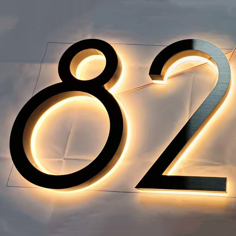 Metal 3D LED House Number Ligh - đánh giá và giá Outdoor Lighting Logo