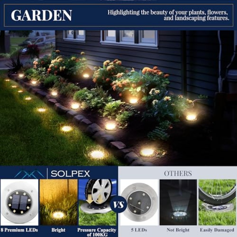 Solar Ground Lights Solar Ligh - đánh giá và giá Outdoor Lighting And Landscape