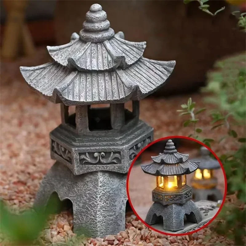 Solar Japanese Pagoda Lantern  - đánh giá và giá Outdoor Zen Lighting