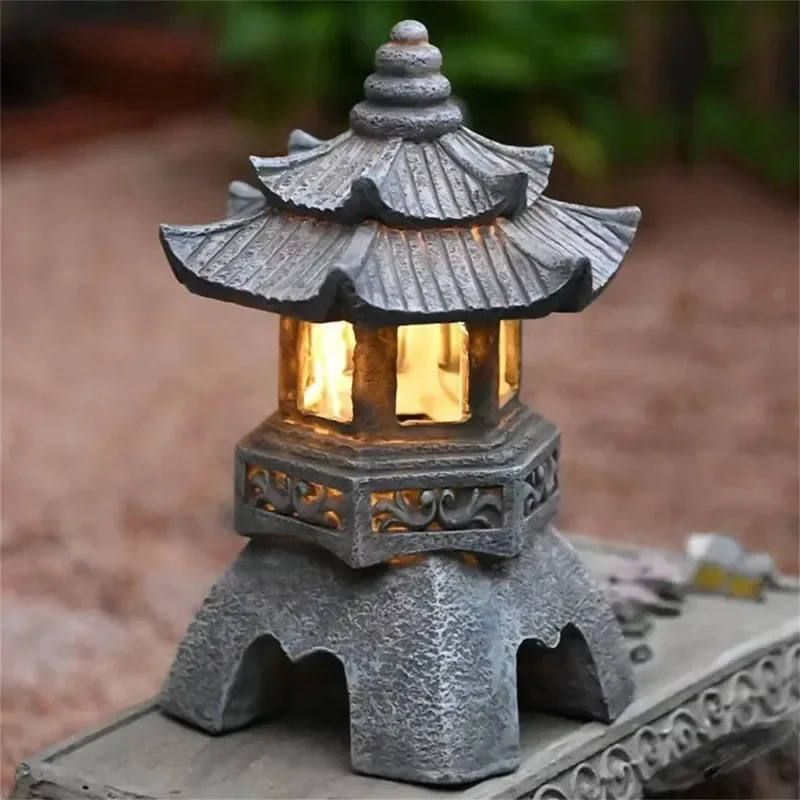 Solar Japanese Pagoda Lantern  - đánh giá và giá Outdoor Zen Lighting