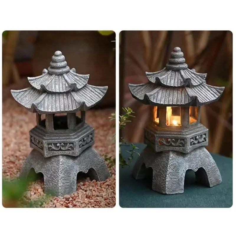 Solar Japanese Pagoda Lantern  - đánh giá và giá Outdoor Zen Lighting