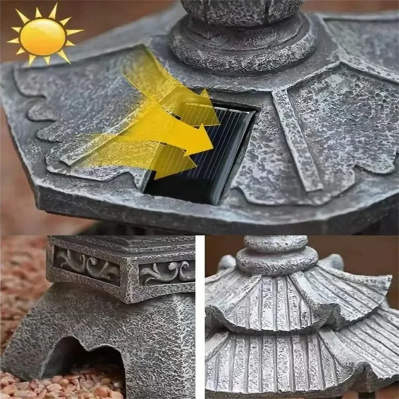 Solar Japanese Pagoda Lantern  - đánh giá và giá Outdoor Zen Lighting